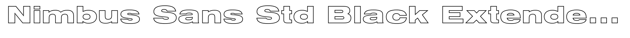 Nimbus Sans Std Black Extended Outline (D) image